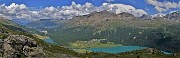 19 Vista panoramica sui Laghi di Silvaplana e Saint Moritz  e verso le Alpi Retiche
